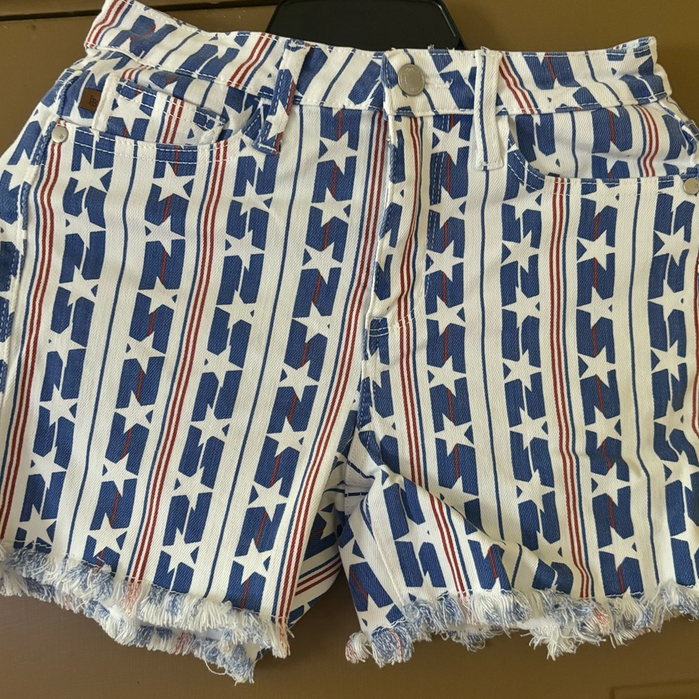 Patriotic Star Striped Women's Shorts